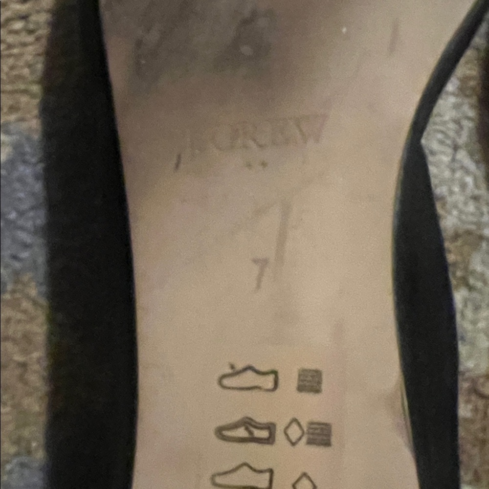 J. Crew Black Pointed D'Orsay Flats - Picture 6 of 8